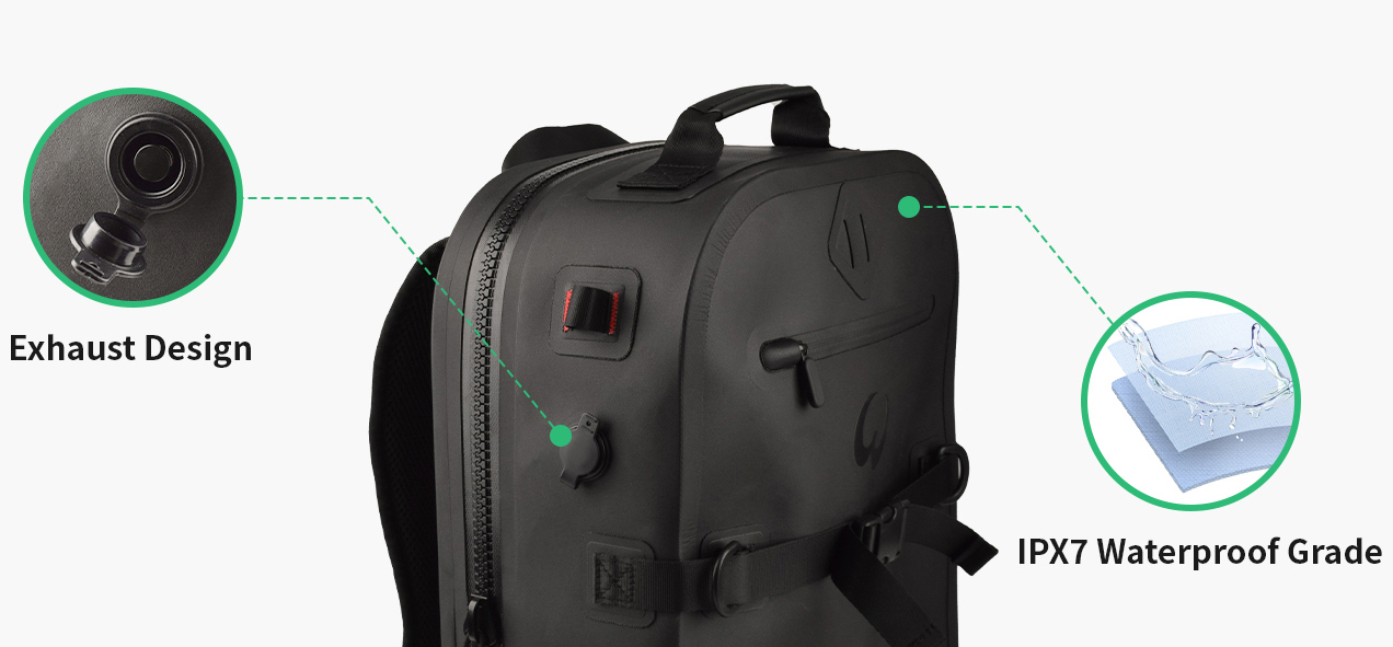 IPX7 Waterproof Grade with Innovative Inflation and Exhaust Design